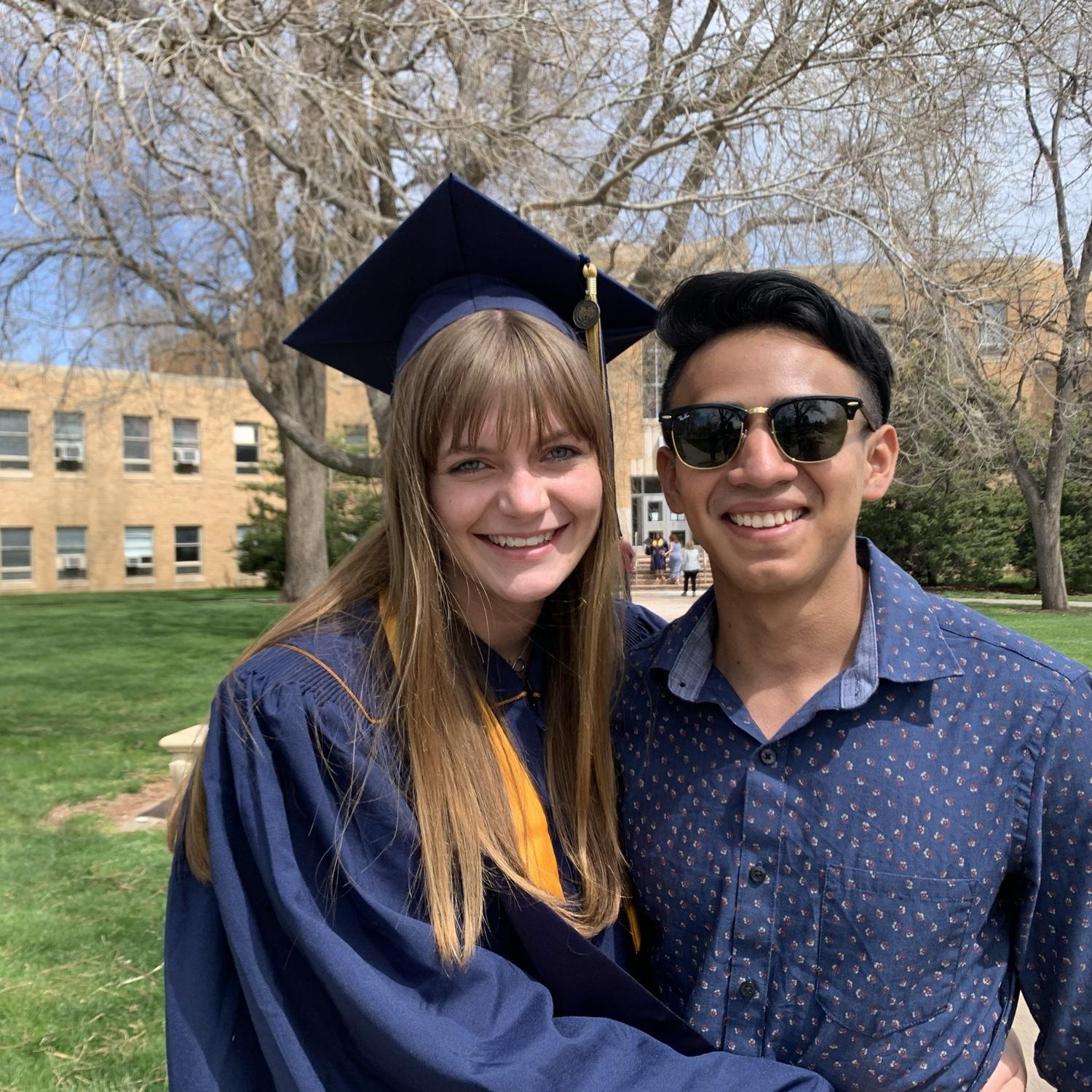 At Brooke's graduation from UNC, May 2021