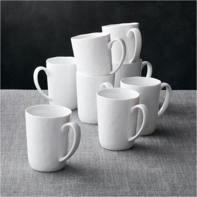 Mercer Grey Mugs, Set of 8