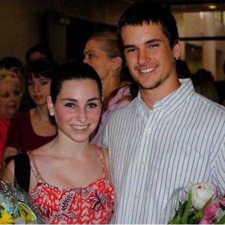 Our first picture together! Cameron's first of many dance recitals.