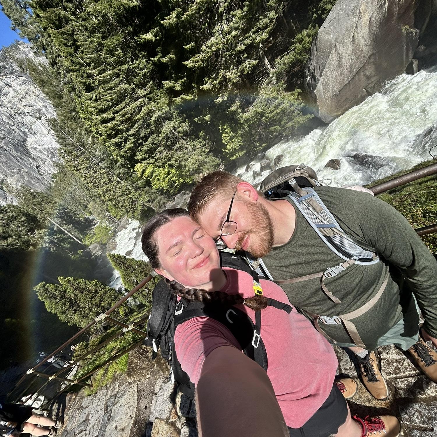 After meeting his family, we spent the next few days exploring CA! This was during one of our hikes in Yosemite National Park!