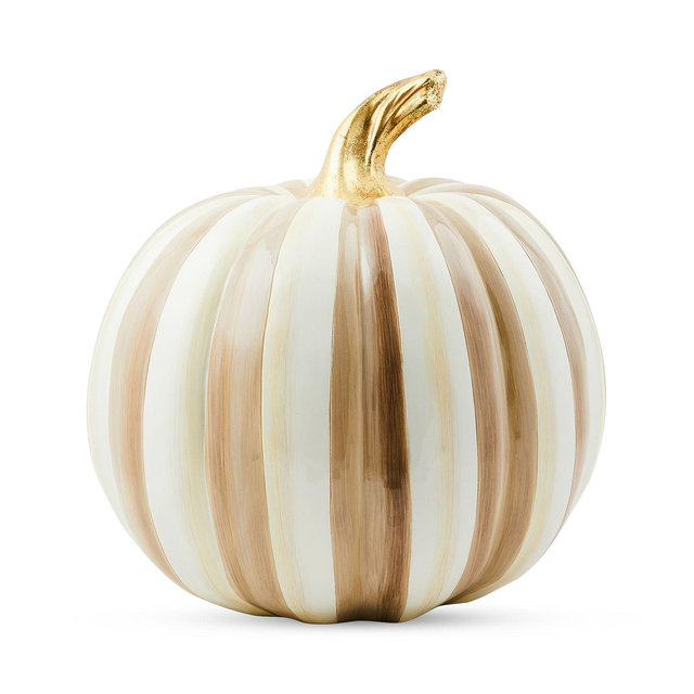 Mackenzie-Childs Mocha Stripe Medium Pumpkin