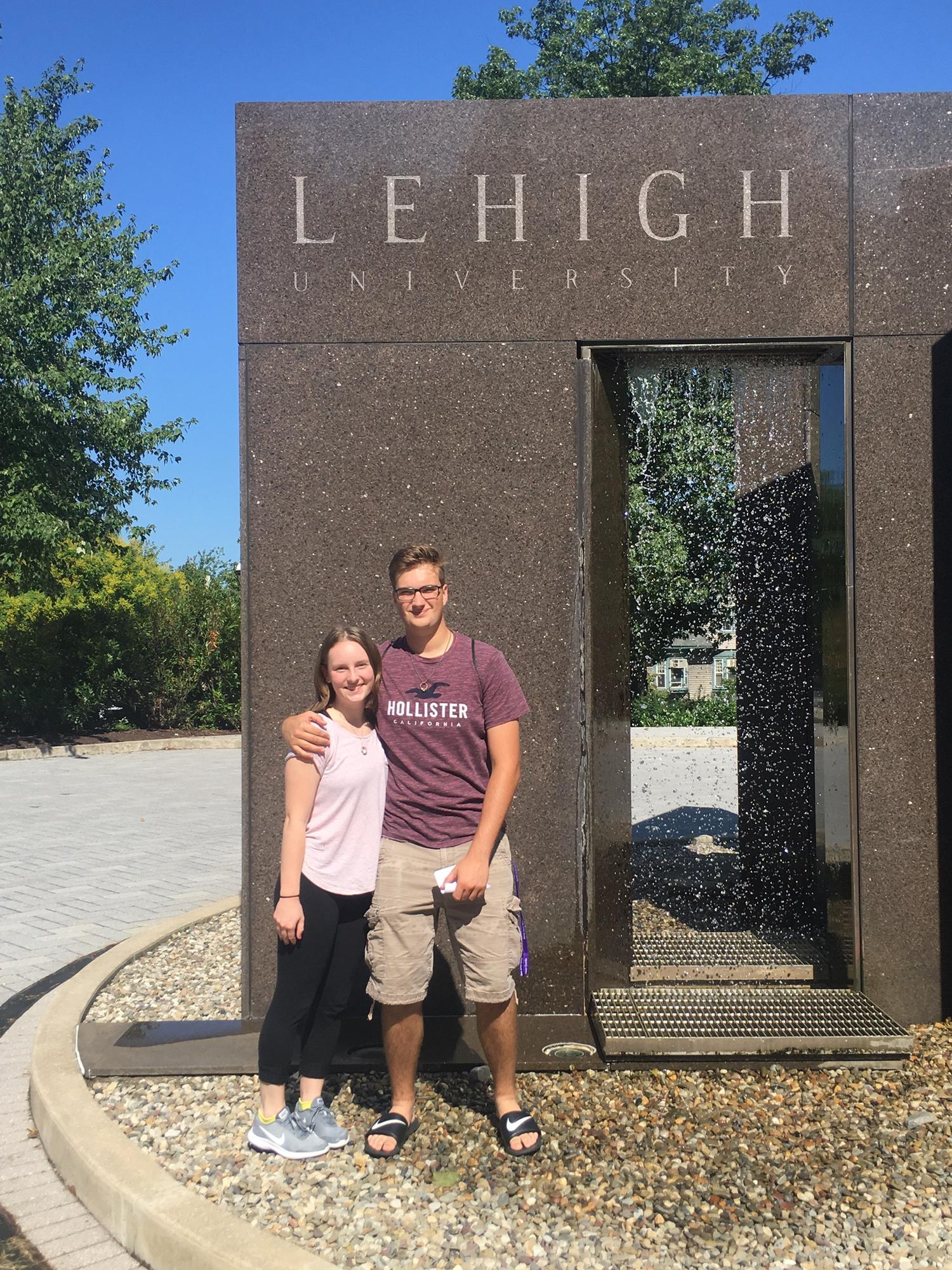 Dropping Jacob off at Lehigh for his first year of college in 2018.