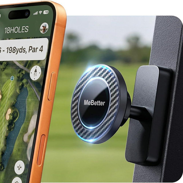 MeBetter Magnetic Golf Cart Phone Holder [Military-Grade &28 Powerful Magnets],Cool Father’s Day Golf Gift for Dad,Unique Golf Accessories for Men,Husband, Fits EZGO, Yamaha & Club Car