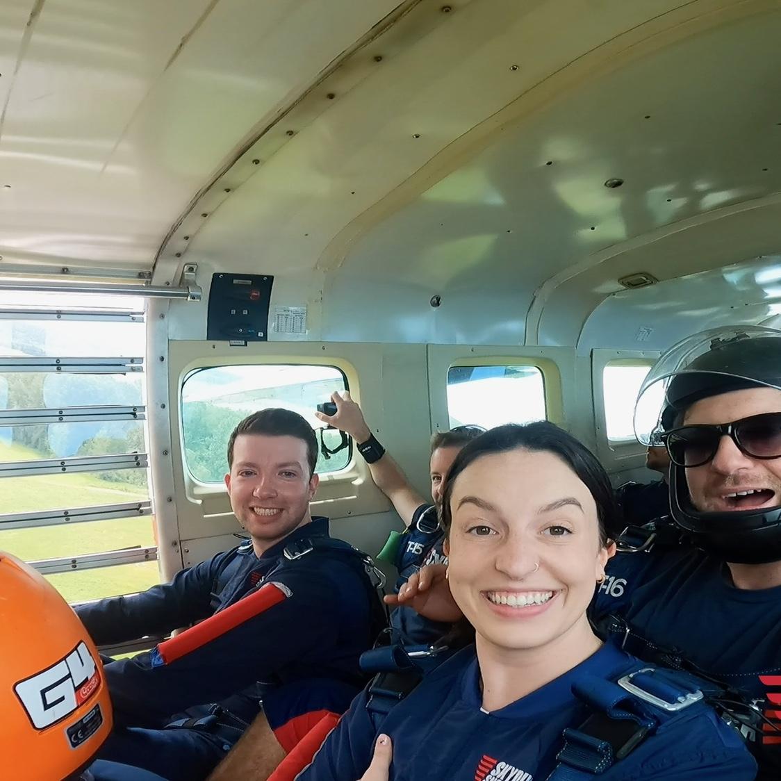 We went skydiving together!