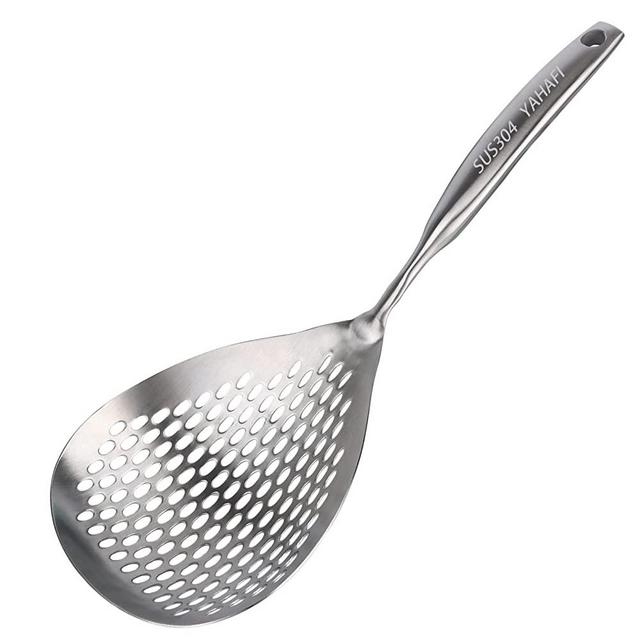 Skimmer Slotted Spoon, [rustproof, Integral Forming, Durable] 304 Stainless  Steel Slotted Spoon With Vacuum Ergonomic Handle, Comfortable Grip Design