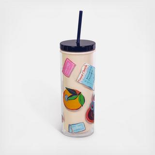 Rise & Shine Acrylic Tumbler with Straw