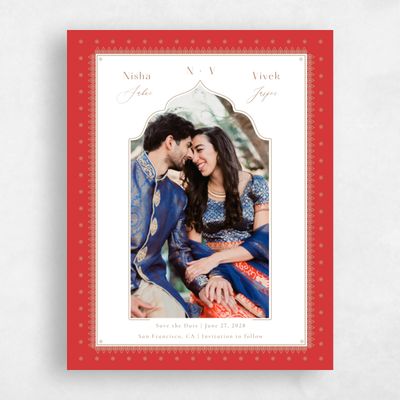 Red Wedding Save the Date - Pyaar Photo