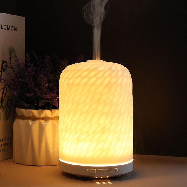 Onaboviva Essential Oil Diffuser – 2.4MHz Ultrasonic Aromatherapy Diffuser, Health Night Light, Timer & Auto Shut-Off, BPA-Free, 120ml Ceramic Oil Diffuser for Home, Office, or Spa, Yoga