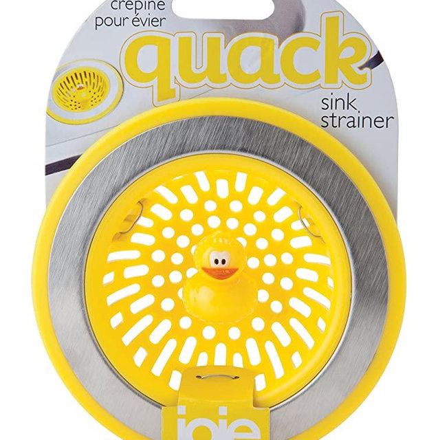 MSC International Joie Quack Kitchen Sink Strainer Basket, Stainless Steel and BPA-Free Plastic, Duck, Yellow