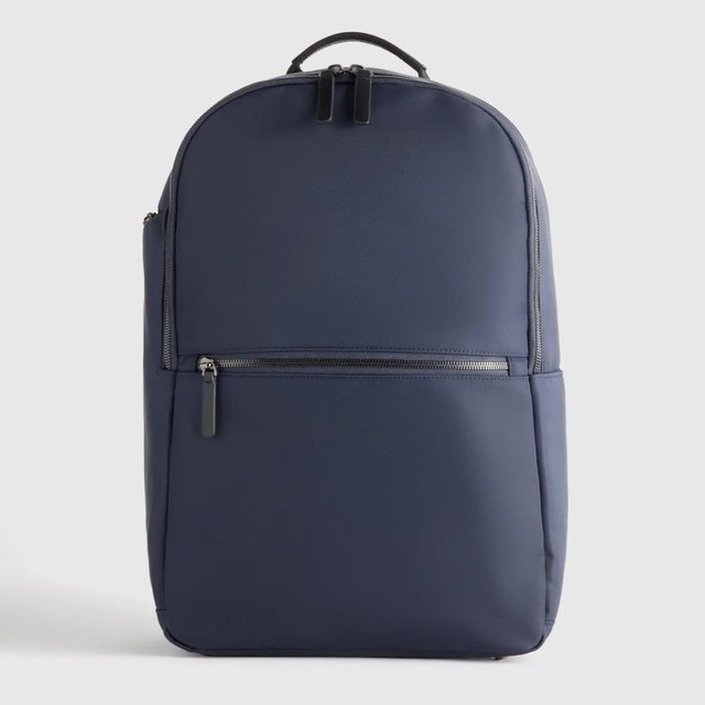 Voyage Nylon Slim Travel Backpack in Navy