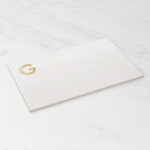 Marble & Brass Monogram Board, G