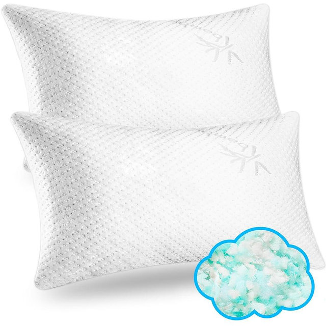 Xtreme Comforts 2-Pack Pillows for Sleeping Made in The USA - GreenGuard Gold Certified Adjustable King Memory Foam Pillow for Side, Back & Stomach Sleepers w/Removable Cooling Zipper Cover