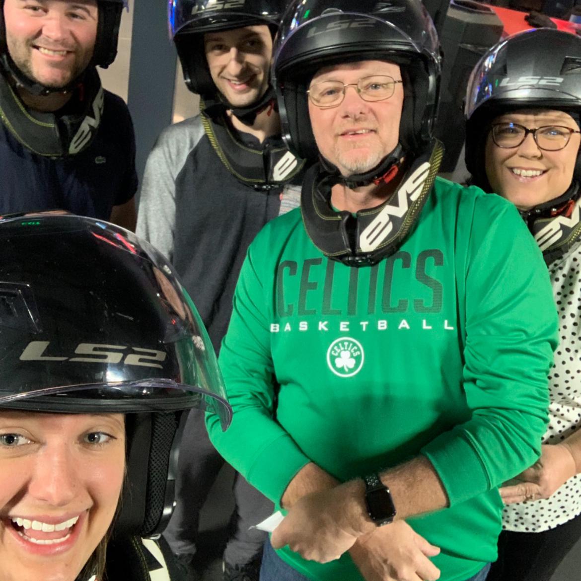 February 2020 ~ Chris meets Emily’s Uncle and Aunt from Florida at the new local go karts course.