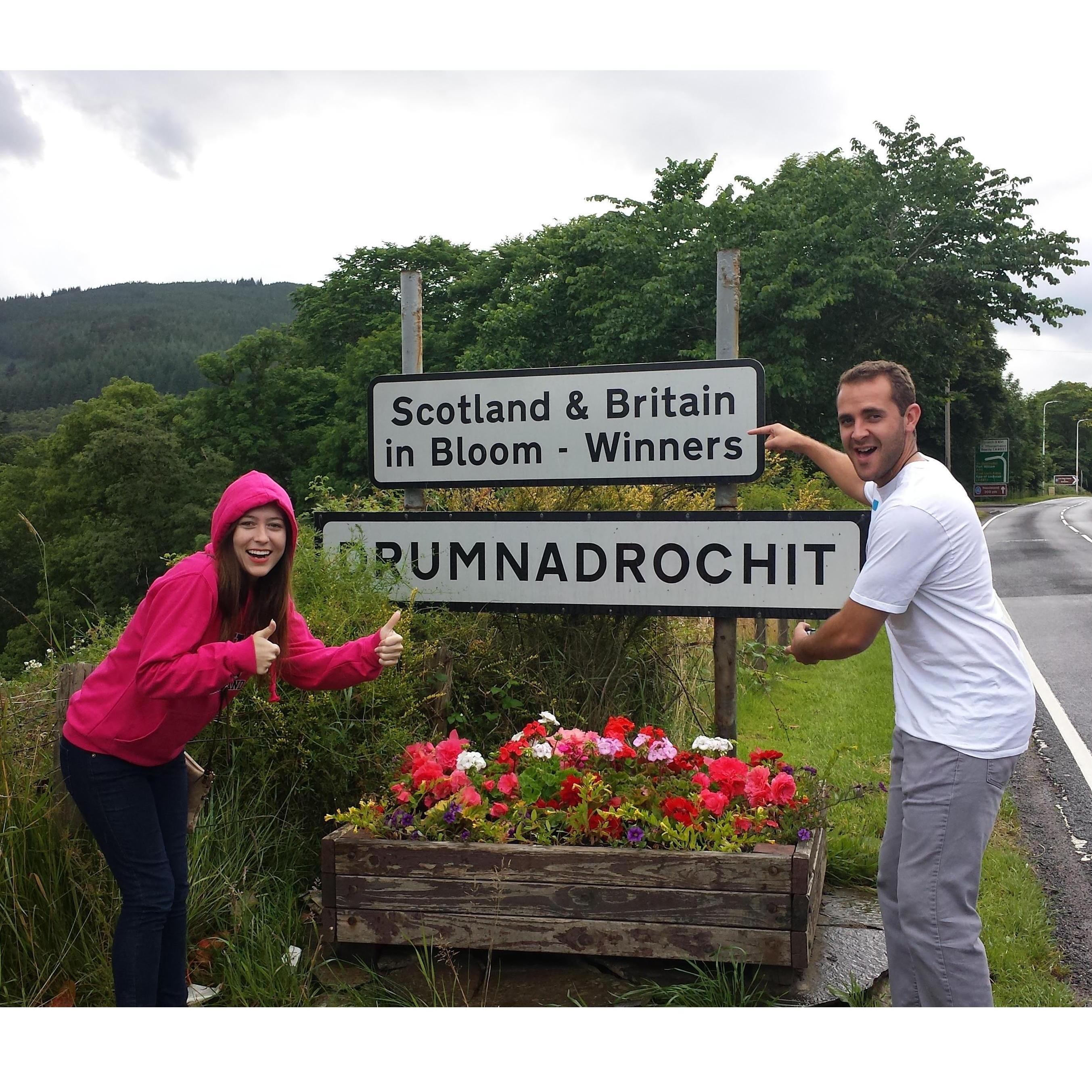 Scotland, July 2015.
Drumnadrochit! As featured in Scooby-Doo, hence our excitement.