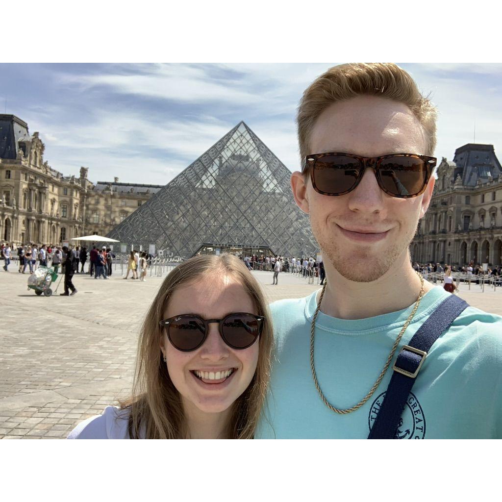 Our first solo trip was to Europe in 2019, the Louvre