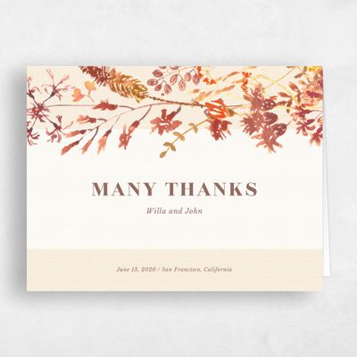 Cream, Beige Wedding Thank You - Gramercy