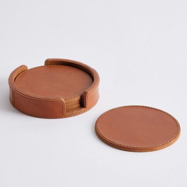 Leather Coasters, Set of 4