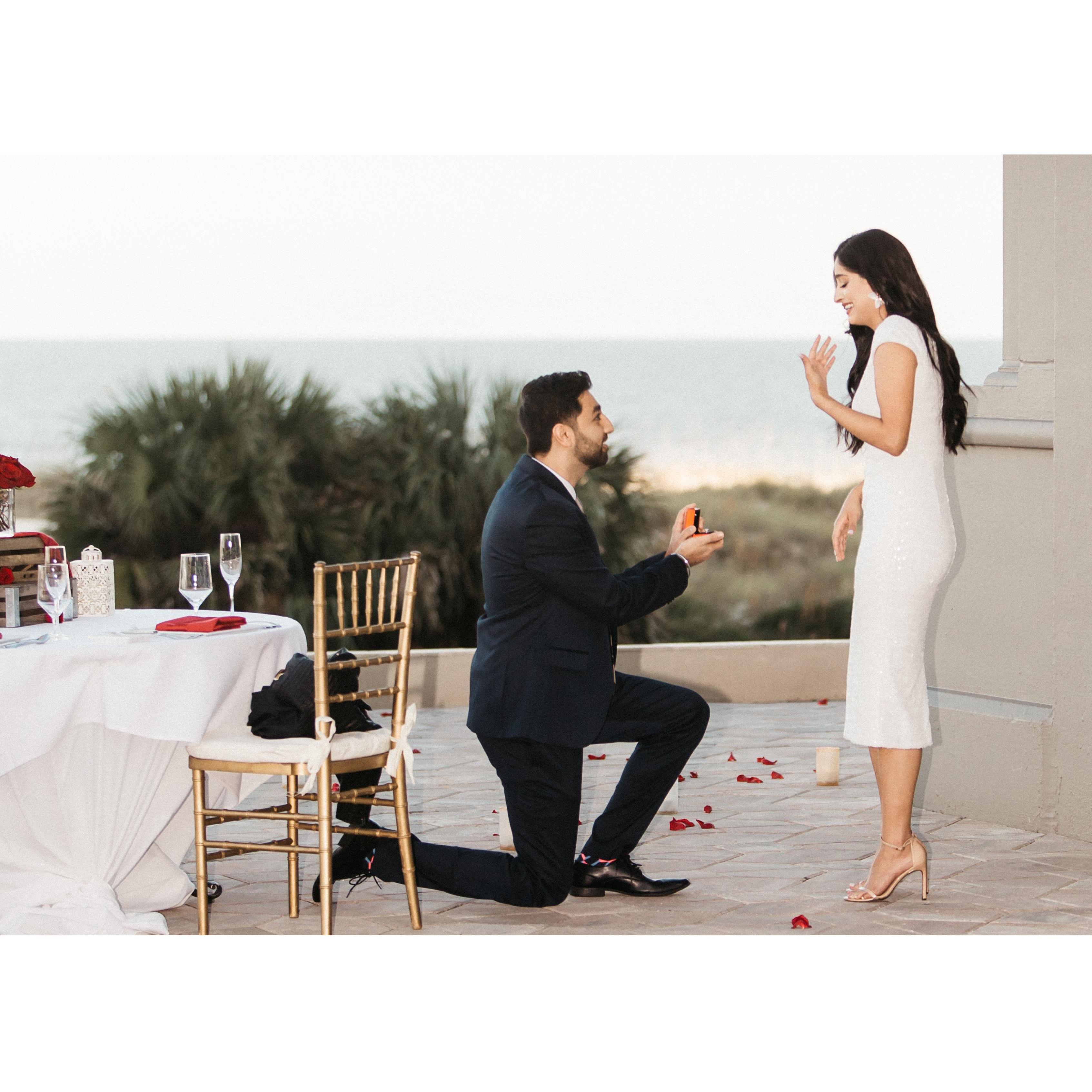When he asked, and she said yes!