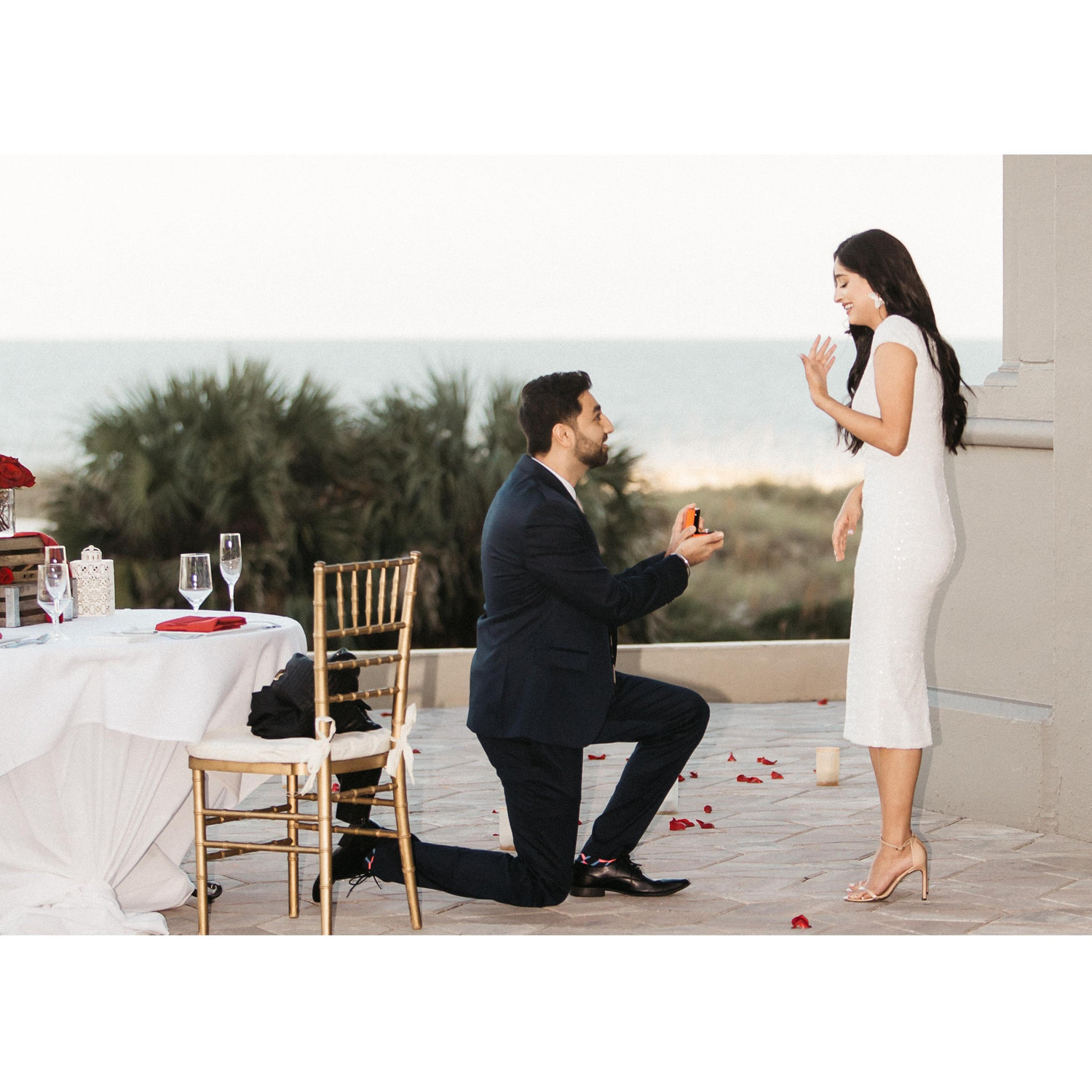 When he asked, and she said yes!