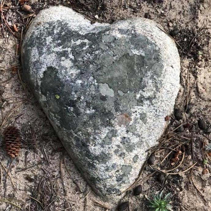 Always finding heart-shaped rocks on our adventures.