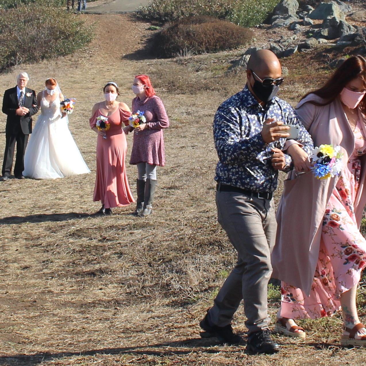 The wedding begins.