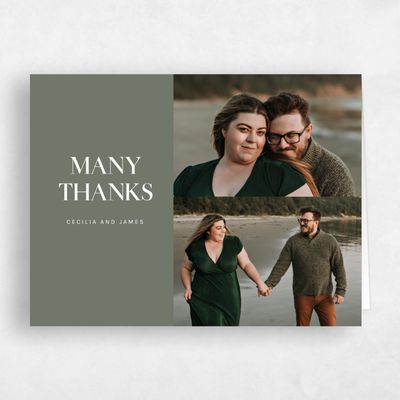 Dark Sage, Green Wedding Thank You - Margret Multiphoto