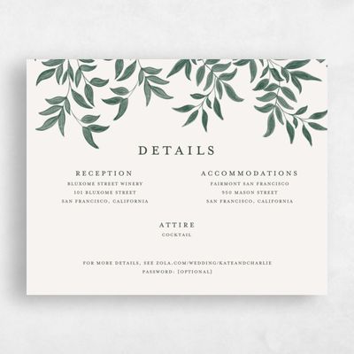 Light Oatmeal, Beige Wedding Enclosure - Willow