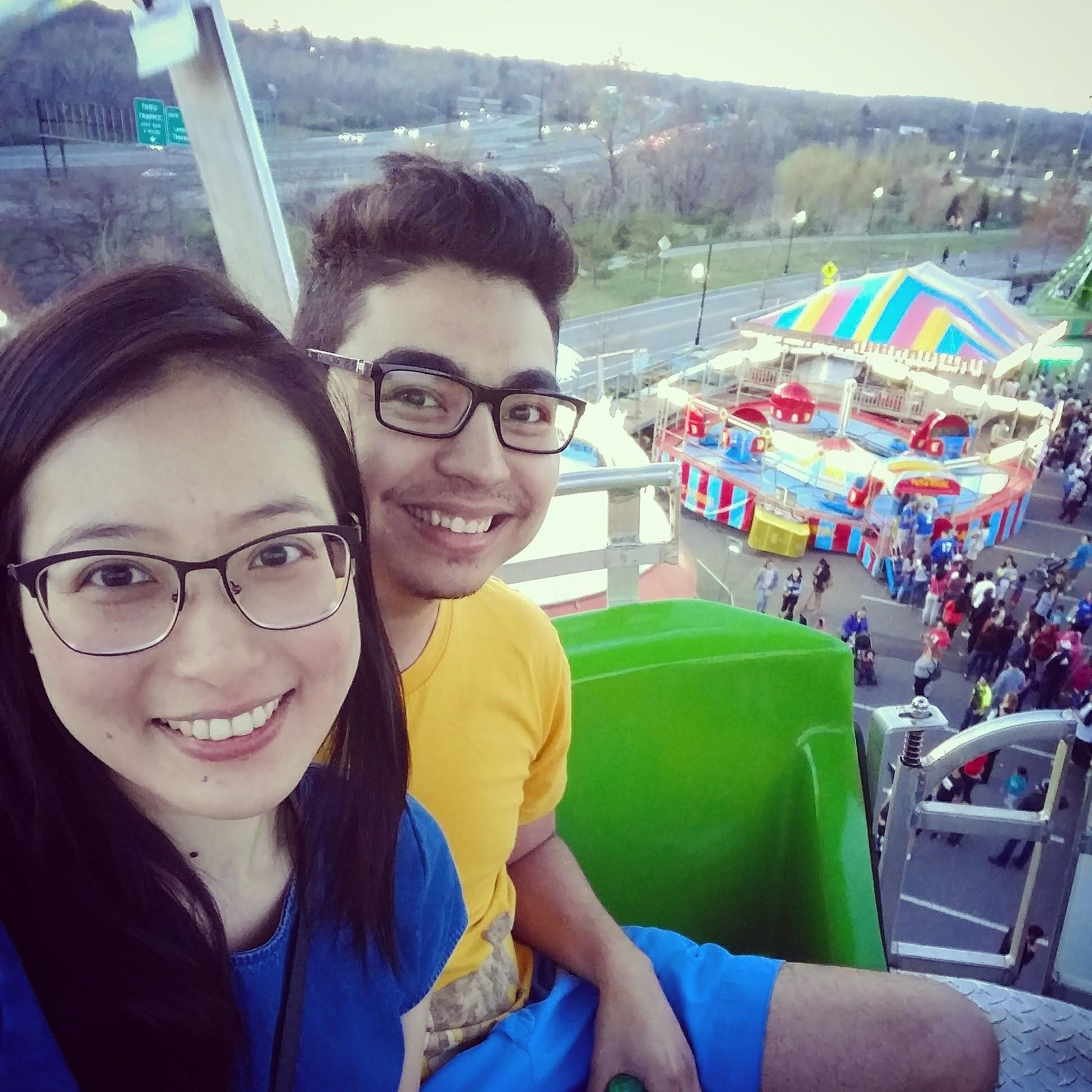 Seth's first ferris wheel ride! September 2016