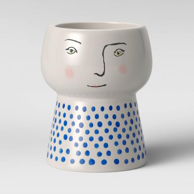 4" Stoneware Family Planter White - Opalhouse™