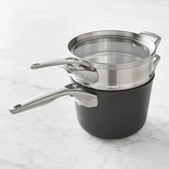 Calphalon Premier Space-Saving Hard-Anodized Nonstick Sauce Pan with Double Boiler
