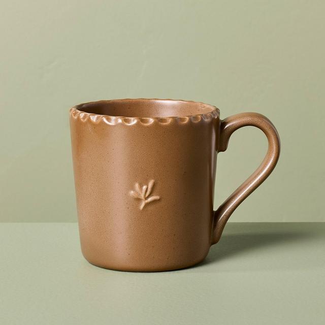 14 fl oz Stoneware Coffee Mug Brown - Hearth & Hand™ with Magnolia