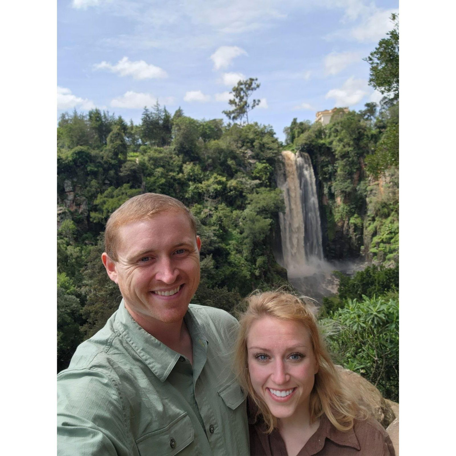 At the tallest Waterfall in Kenya
