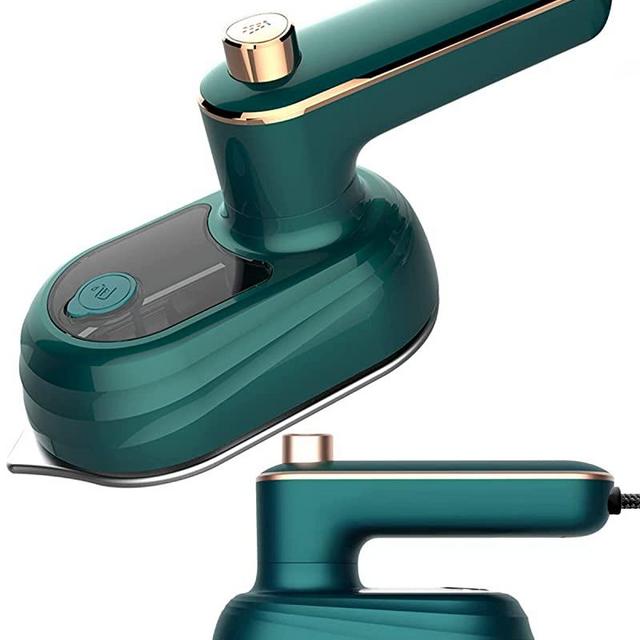 Mini Ironing Machine Handheld Can Be Rotated 180 Degrees, Travel Iron for Clothes, Professional Household Fast Heating Wired Small Electric Iron, Portable Heat Press Clothing Iron Machine (Green)