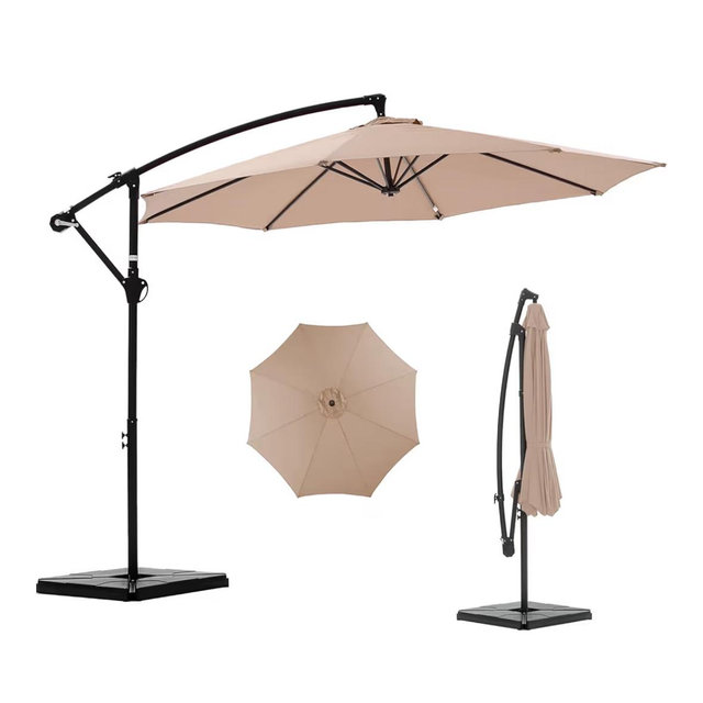 10FT Offset Cantilever Patio Umbrella - Khaki