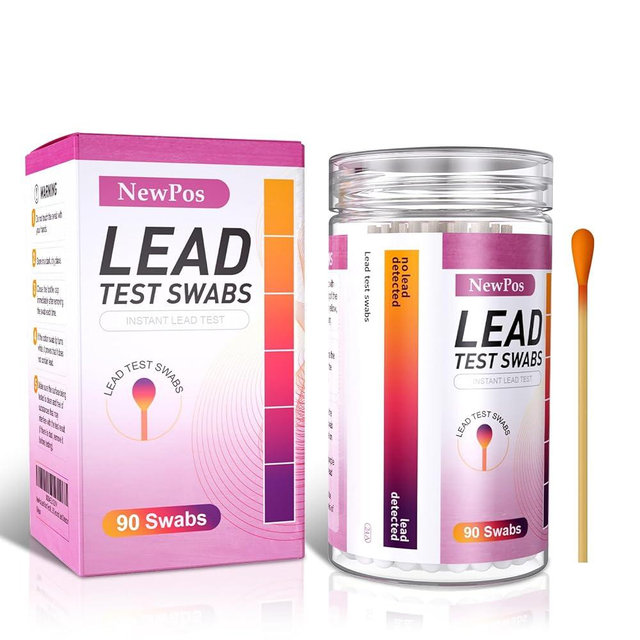 NewPos Lead Test Kit: 90 Swabs Accurately Formulated Lead Paint Test Kit Testing for Dishes Paint Cups Ceramics Toy and All Surfaces - Results in 30 Seconds Lead Detector (90)
