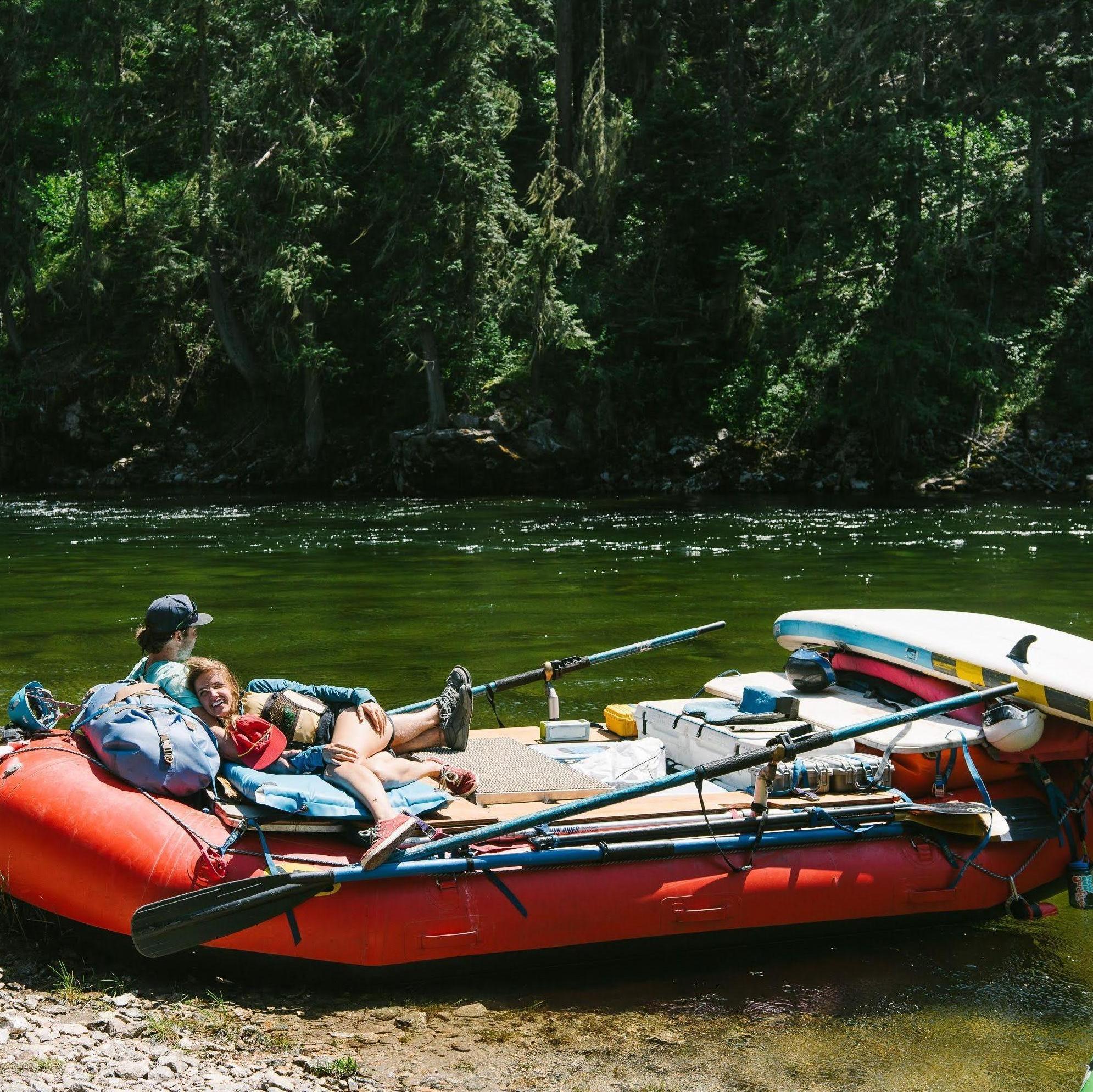 Selway river trip on our raft named Moana