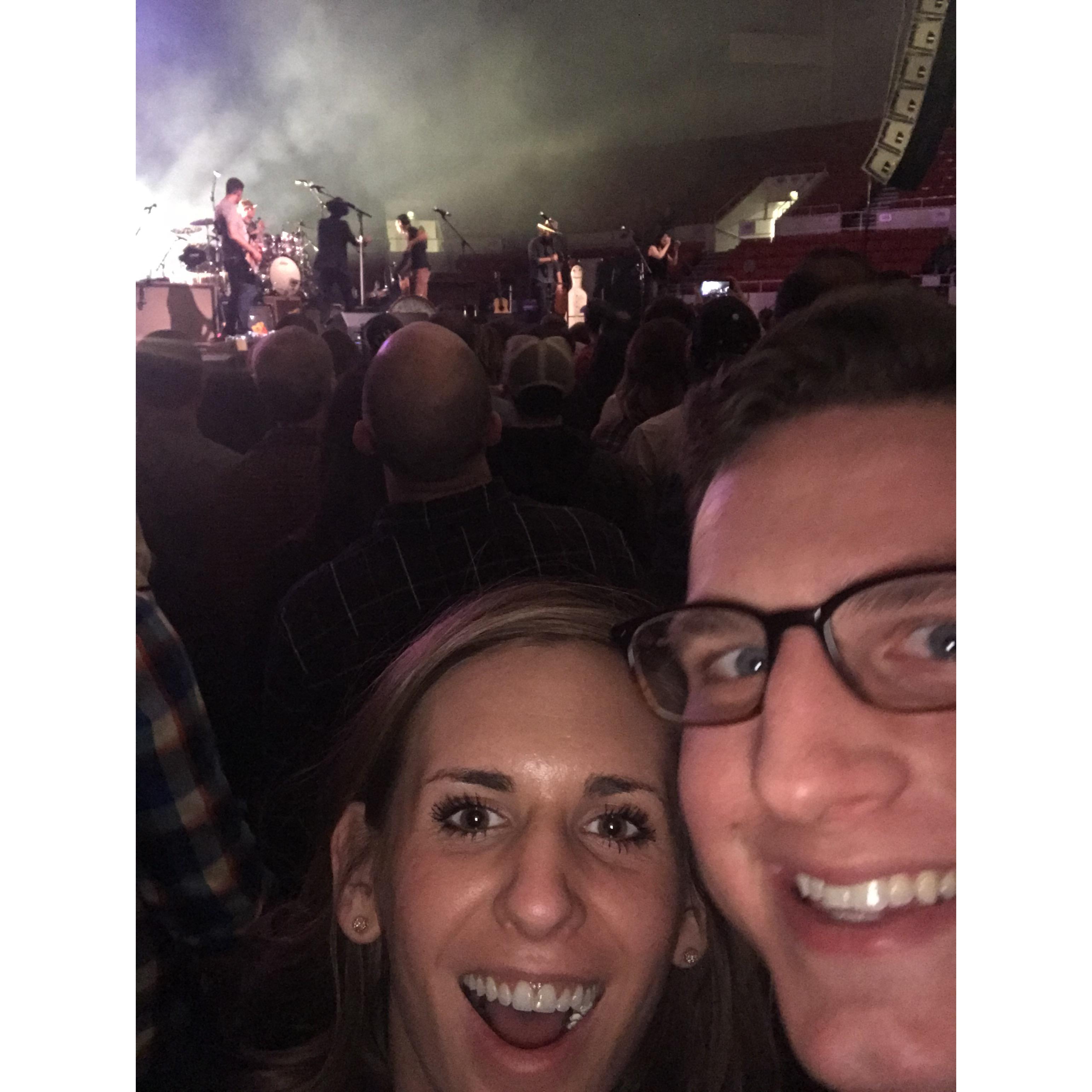 I got him Avett Brothers tickets for his birthday so he had to come visit me again :)