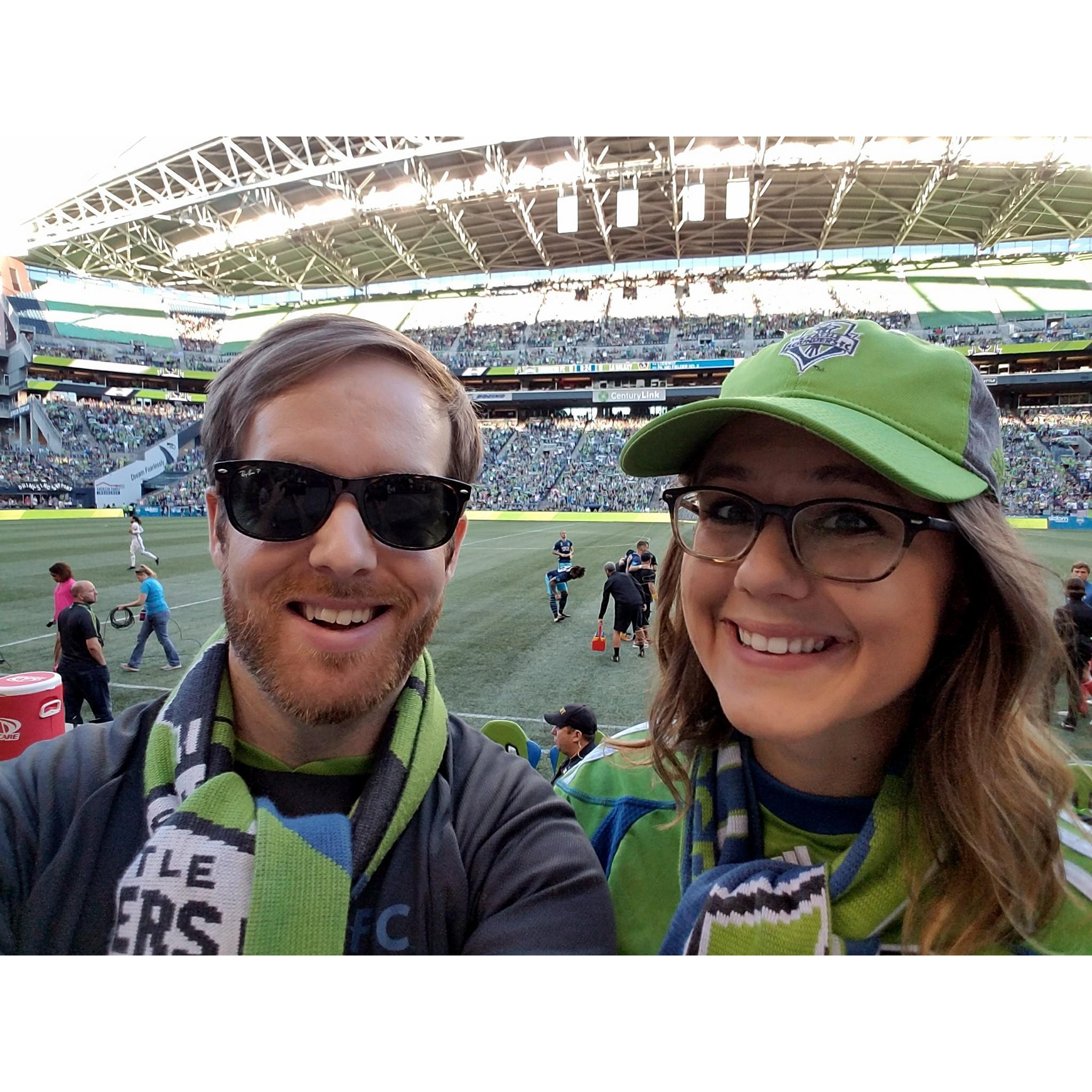 One of our many Sounders game dates!