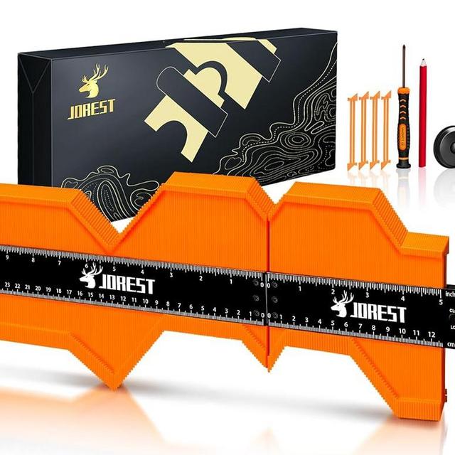 JOREST Christmas Gifts Unique for Father Dad Husband Carpenter, Connectable Contour Gauge, Stocking Stuffers Ideas for Adults Men, Super Profile Duplicator with Lock, Shape Outline Tool, Woodworking