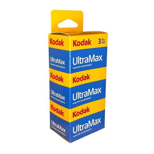 Kodak Ultramax 400 Film - 35mm Rolls - 400 ISO - 36 Exposures per Roll - Pack of 3 with 108 Digital Scans by Raw 135