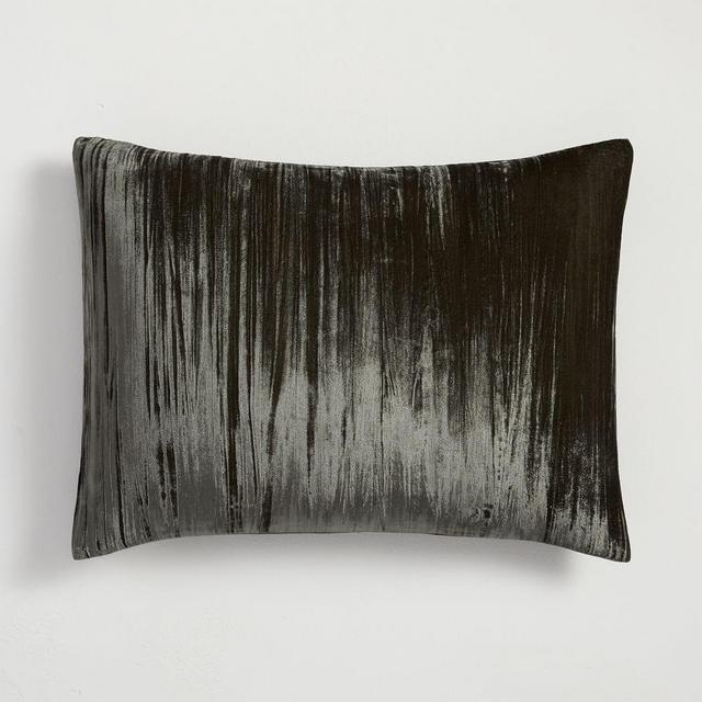 Lush Crinkle Velvet, Standard Sham, Dark Moss