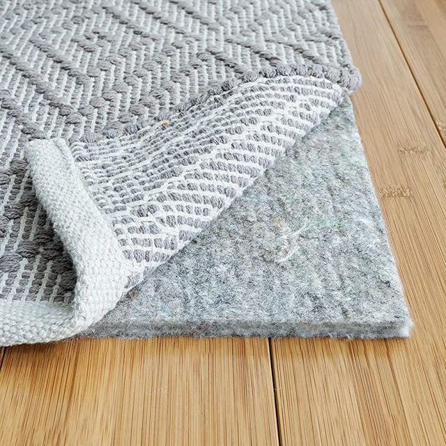 RUGPADUSA - Basics - 8'x10' - 3/8" Thick - 100% Felt - Protective Cushioning Rug Pad - Safe for All Floors and Finishes including Hardwoods