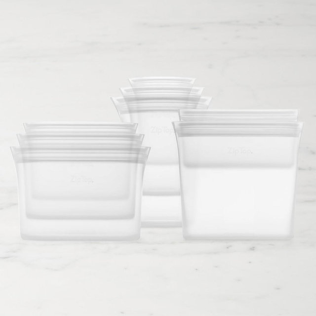 Zip Top 8-Piece Food Storage Container Set, Frost