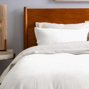 Organic Airy Gauze King Size Quilt Set | Quince in White