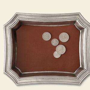 Pocket Change Tray with Leather Insert