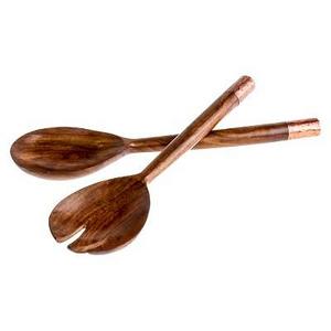 Product description page - Thirstystone Wood and Copper Salad Servers