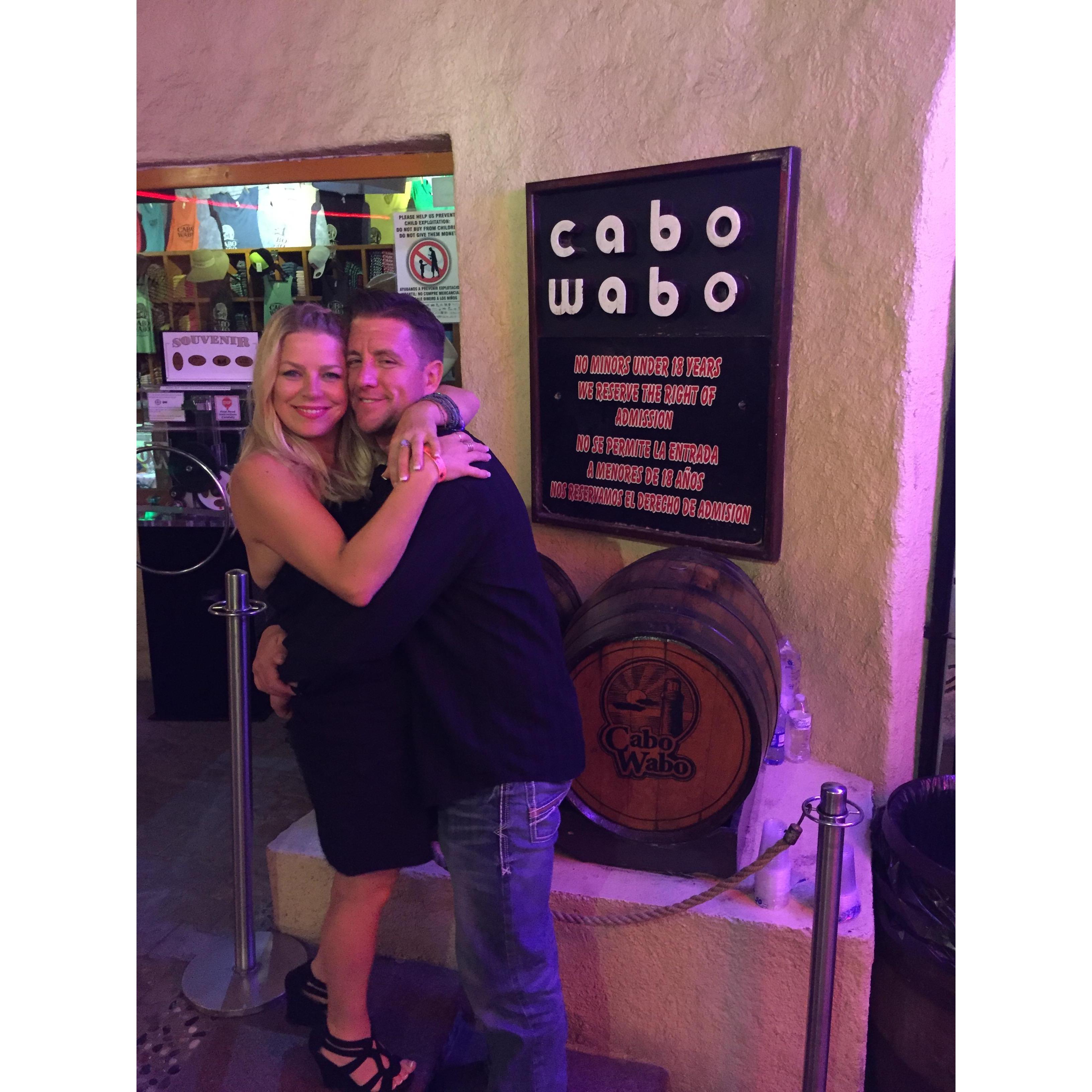Two months after we started dating we went to Cabo together on a cruise with family.