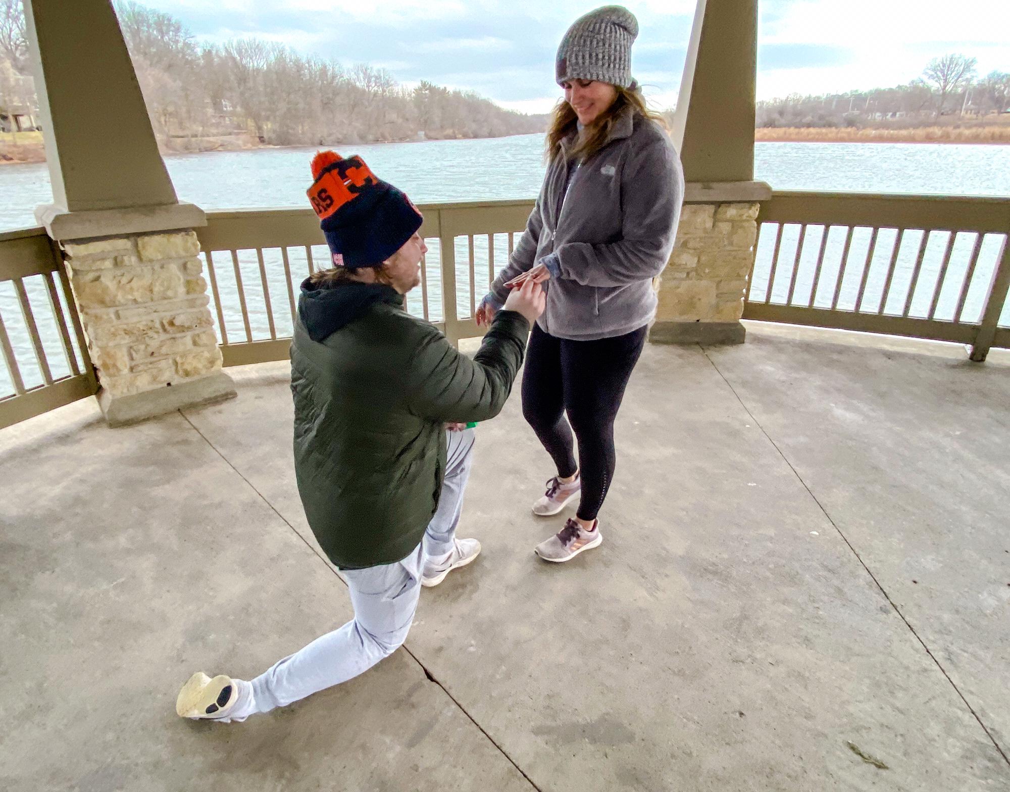 The place we visited at the end of our first date was the same place Brock asked Sam to marry him.