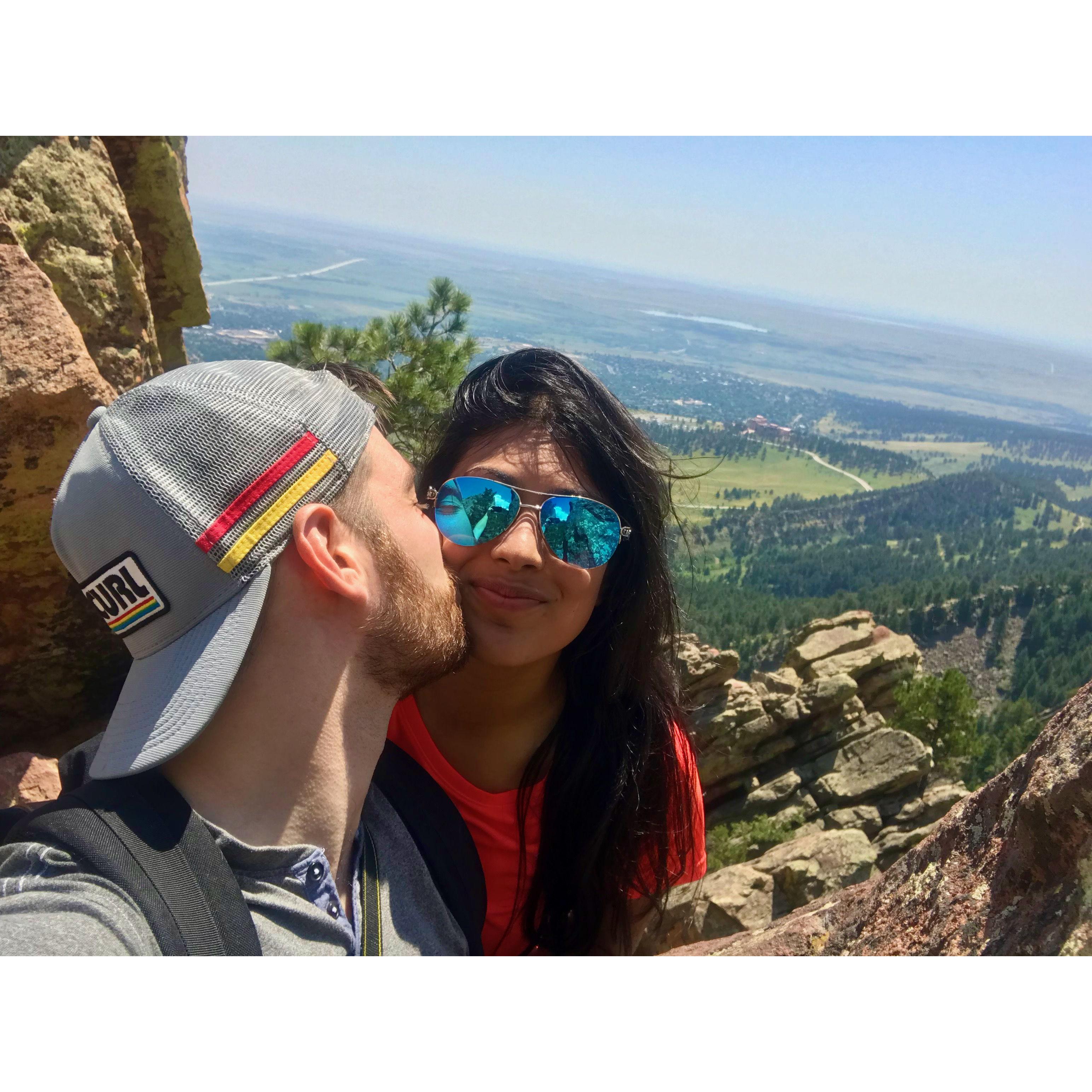 High altitude kisses in Chautauqua, CO
