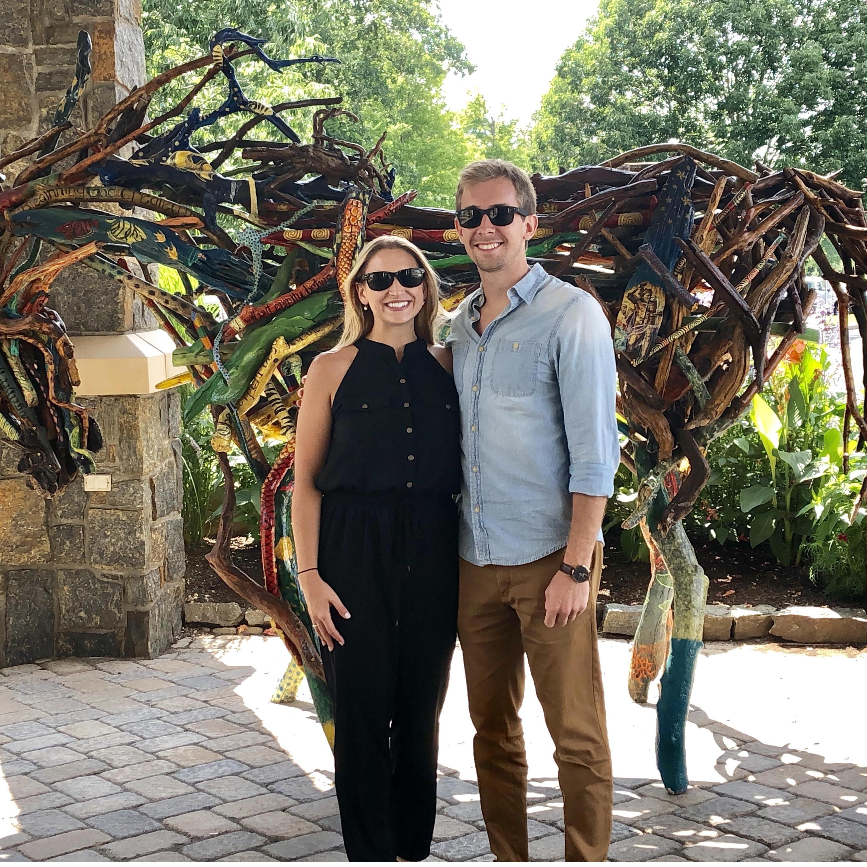 Soaking in the Saratoga sights one year before the big day!
